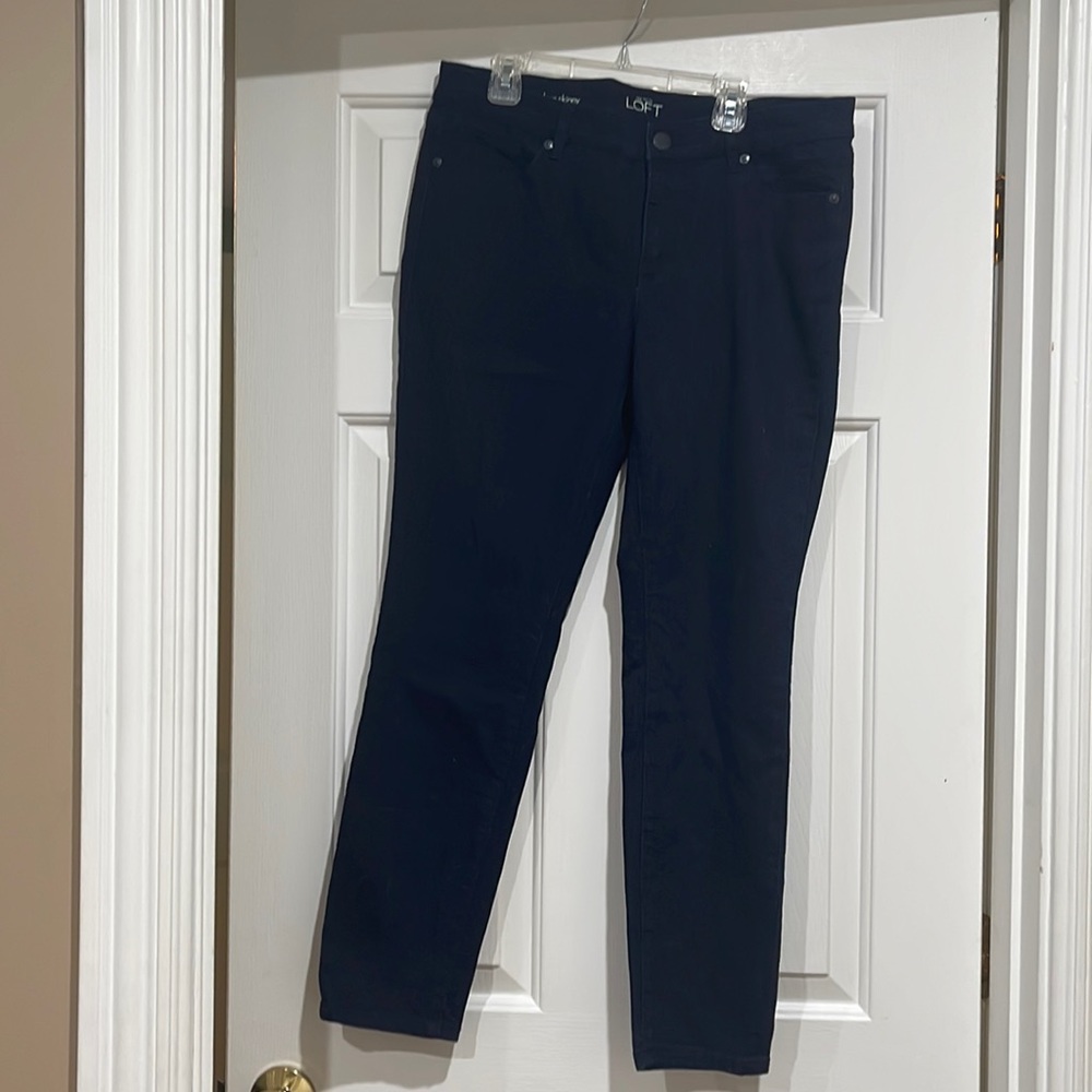 Loft modern skinny dark jeans